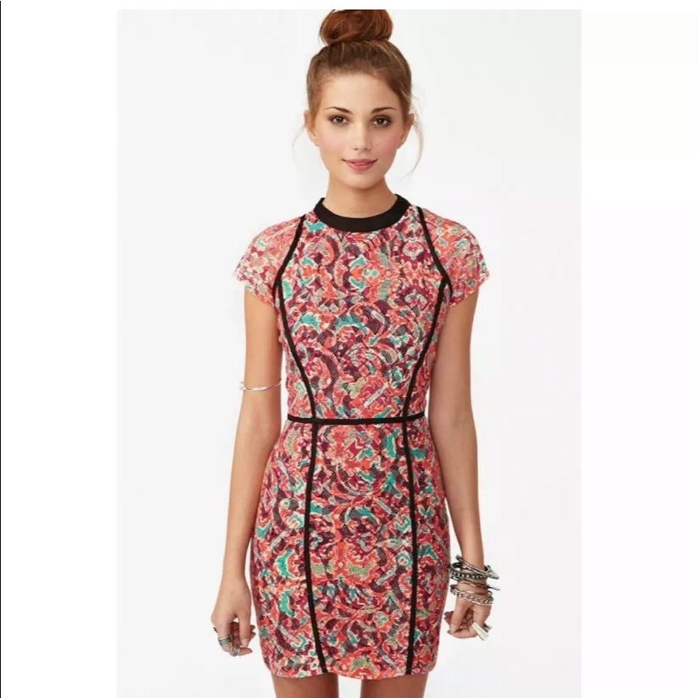 ☀️2/$20 Shakuhachi Deco Lace Overlay Mini Dress - Picture 3 of 15